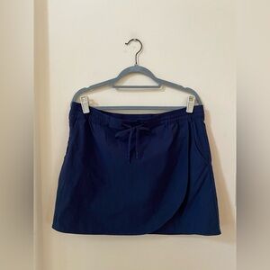 Eddie Bauer Navy Blue Womens Tulip Hem Skort Size L